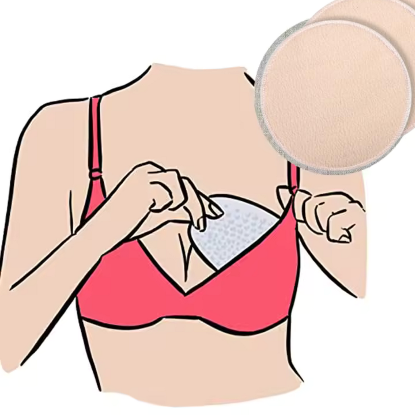 Softlia Reusable Breast Pads for Women | 100% Cotton | Ultra-Soft & Leak-Proof Nursing Pads (Pack of 6)