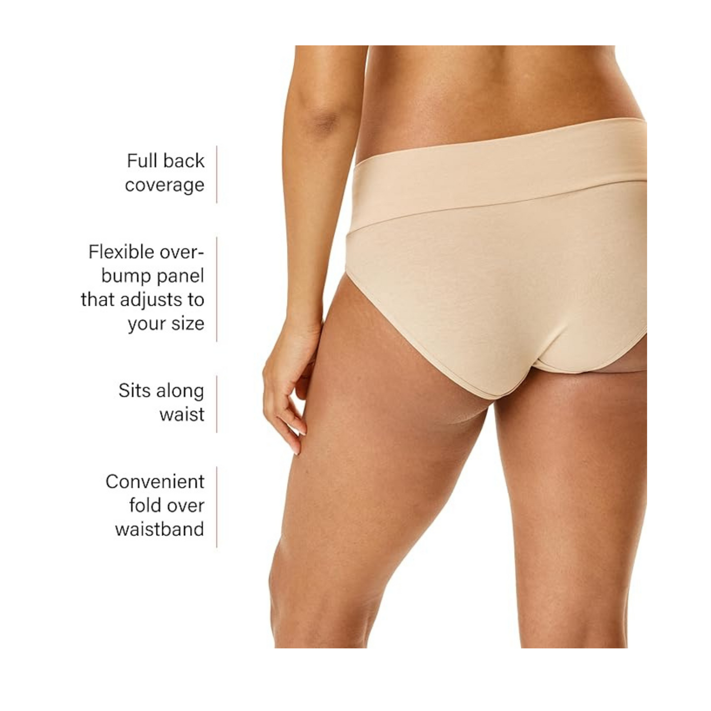 Softlia Women’s Low Waist Maternity Panty | Under Bump Pregnancy Briefs | Soft Cotton, Stretchable & Skin-Friedly