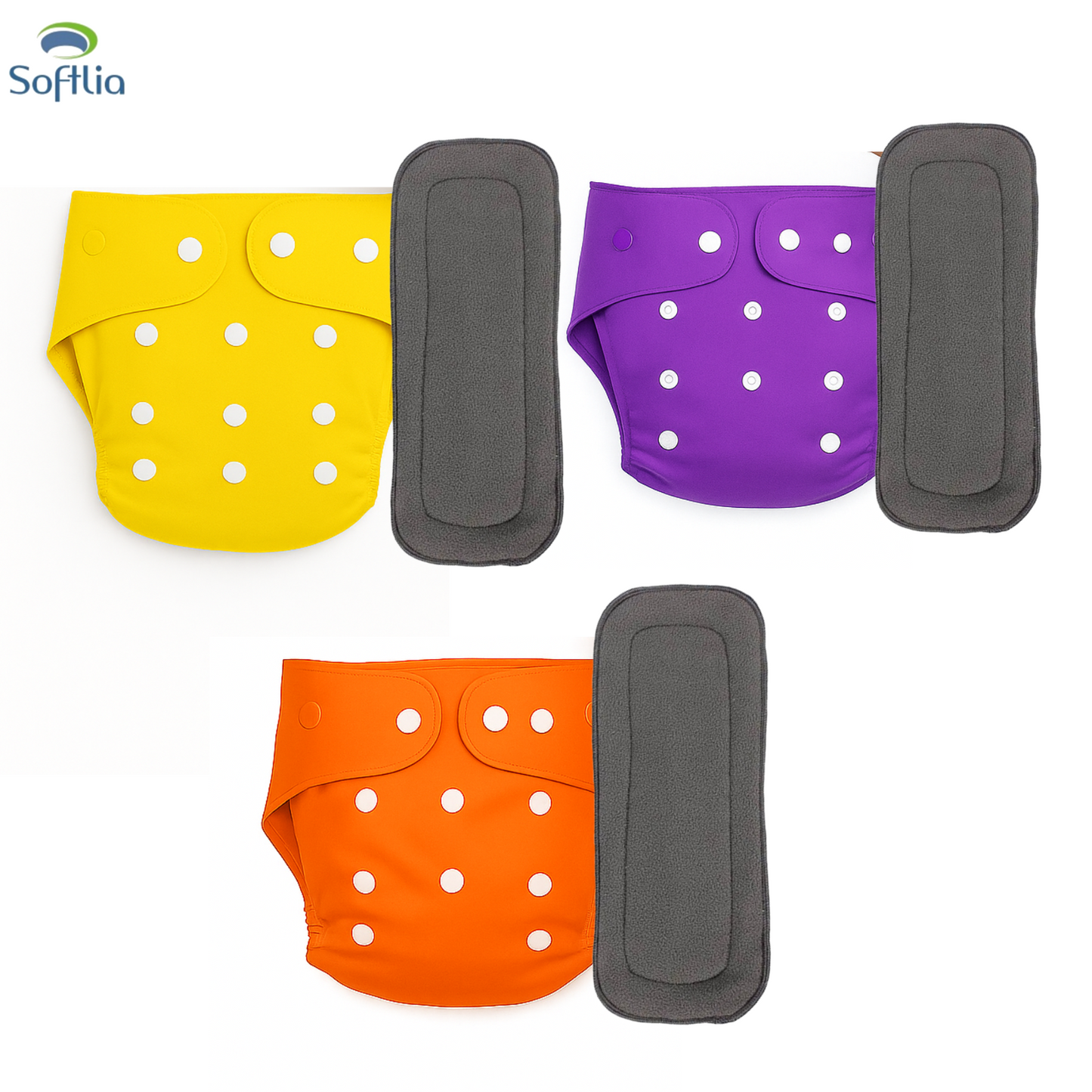 Soft Cotton Cloth Diapers for Baby – Pack of 3 | Breathable, Comfortable & Absorbent
