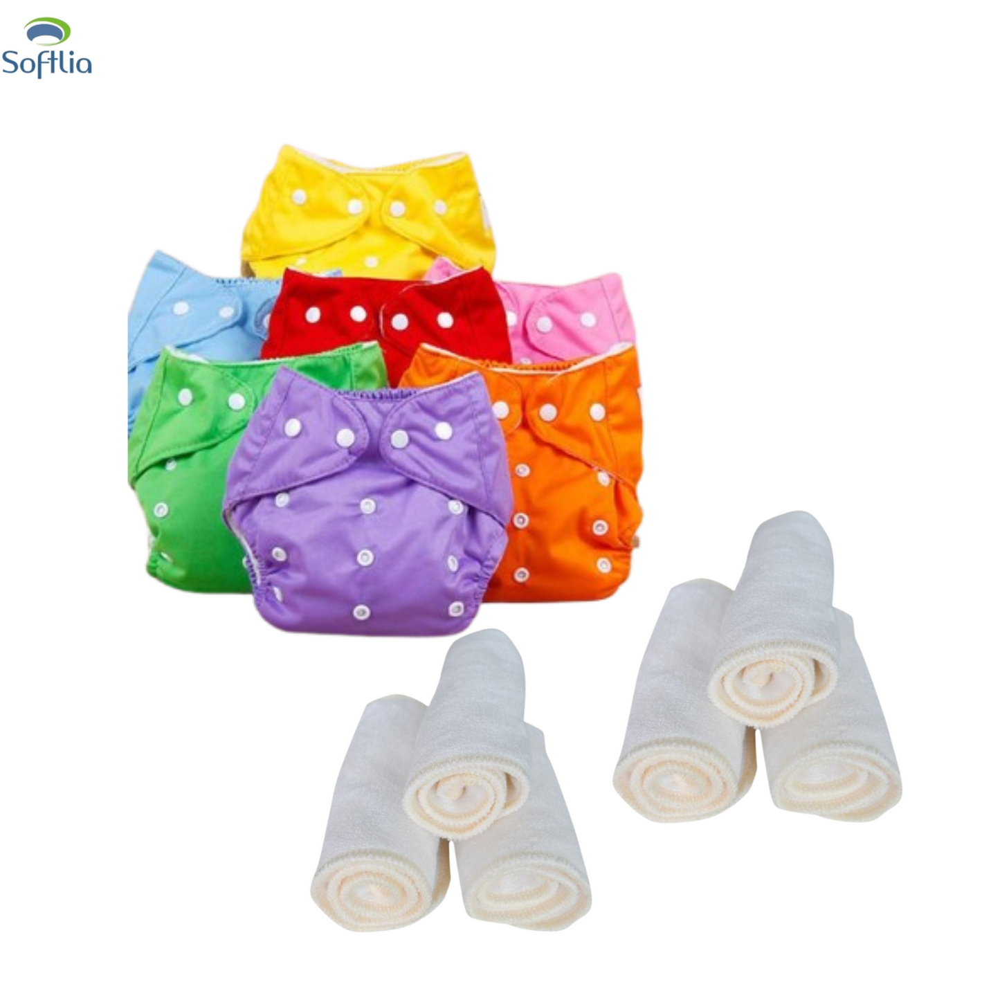 Softlia Reusable & Washable Cloth Diaper | Adjustable Size | 0-3 Years