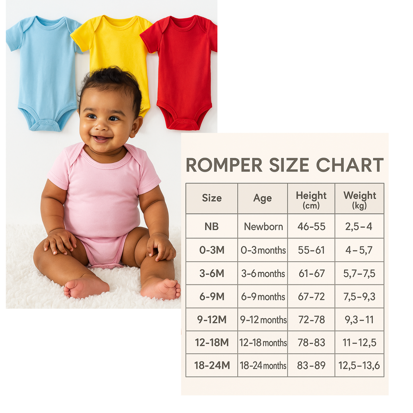 Baby half romper, onepiece baby suit