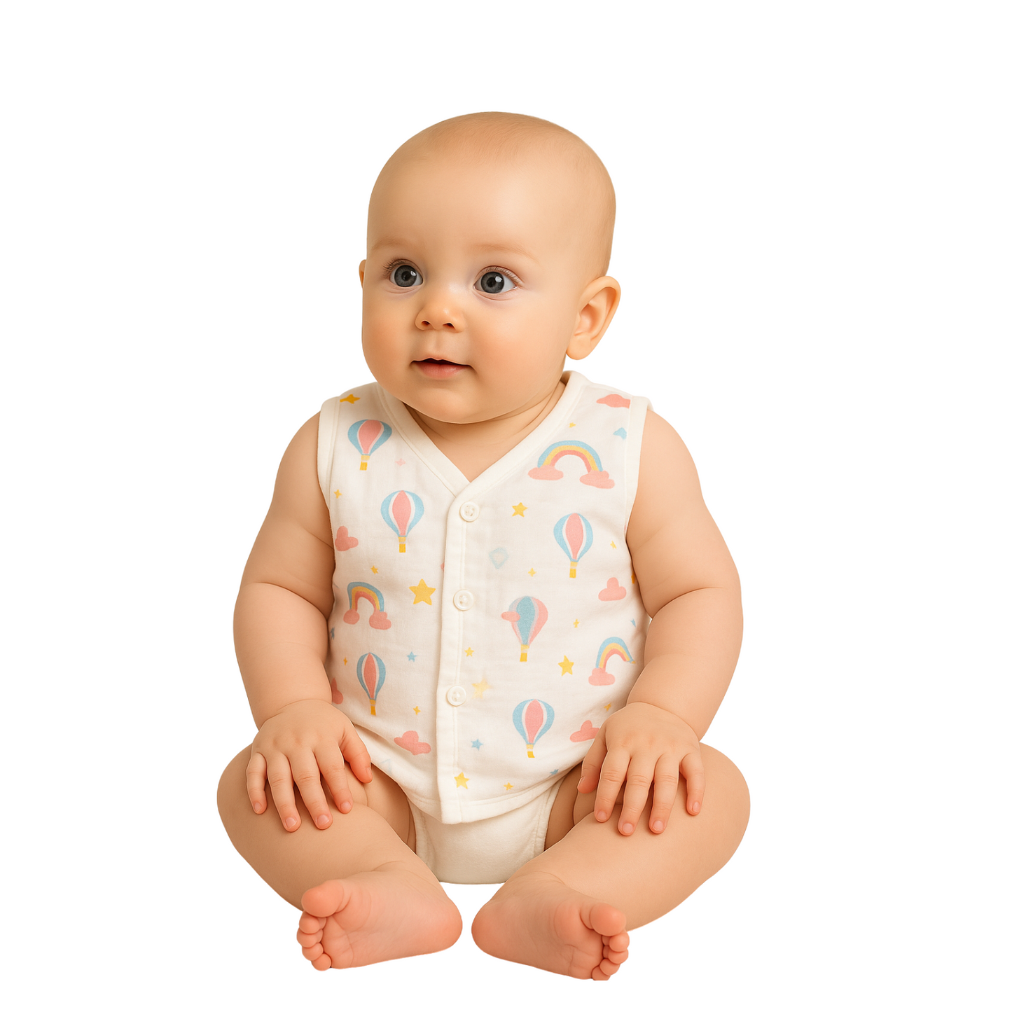 Softlia Muslin Baby Jhabla – Ultra Soft, Breathable & Gentle on Skin – Pack of 5