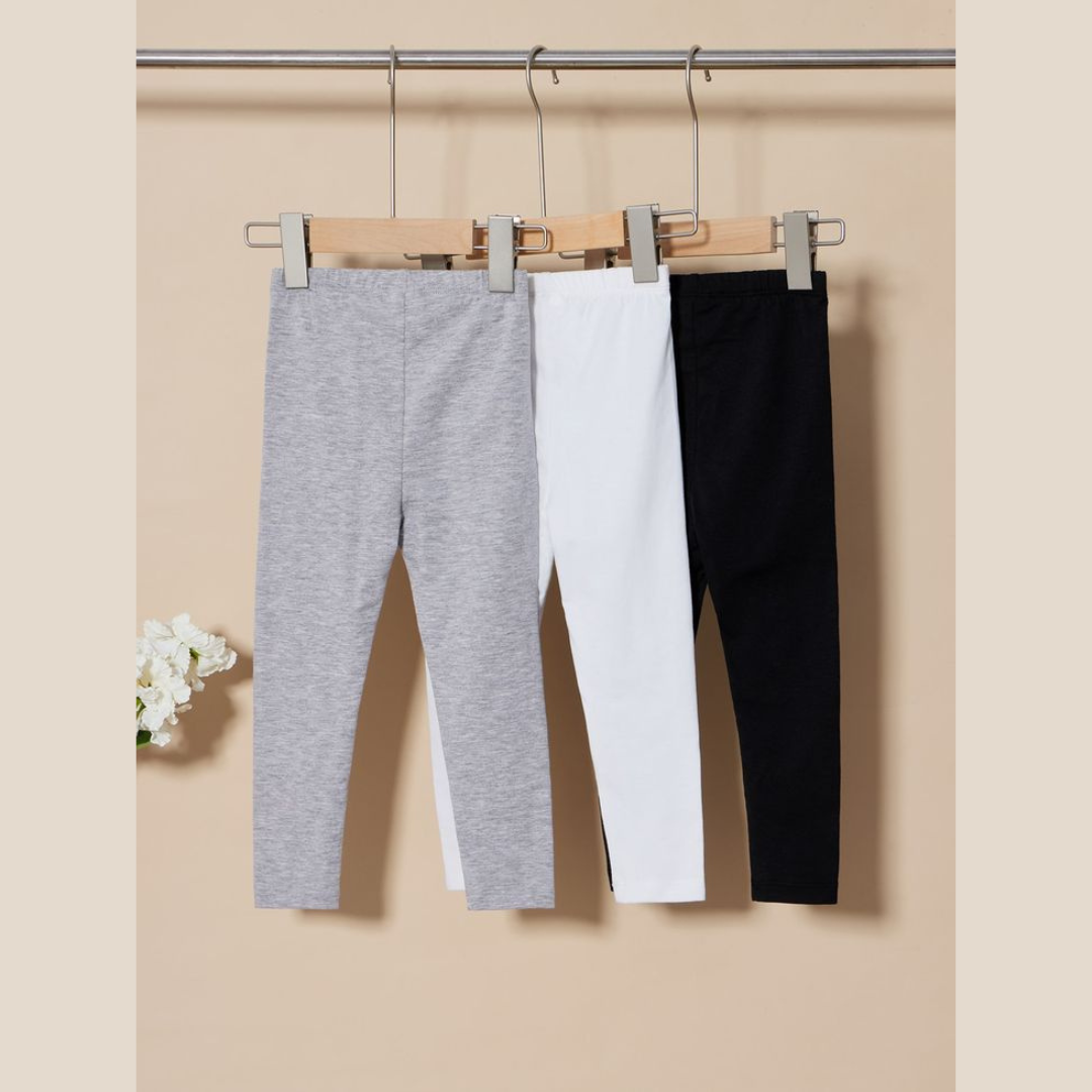Softlia Girls Cotton Stretch Leggings – Soft, Breathable & Full Length | Daily Wear & Casual Use