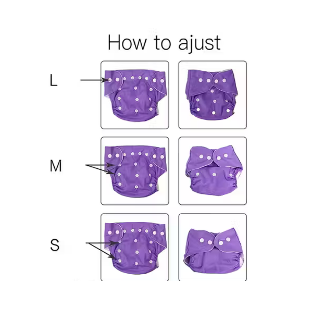 Softlia Reusable Cloth Diapers for Babies – Pack of 3 | Adjustable, Leak-Proof & Eco-Friendly