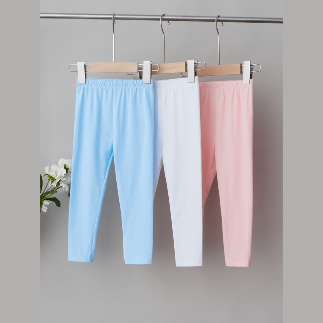 Softlia Girls Cotton Stretch Leggings – Soft, Breathable & Full Length | Daily Wear & Casual Use