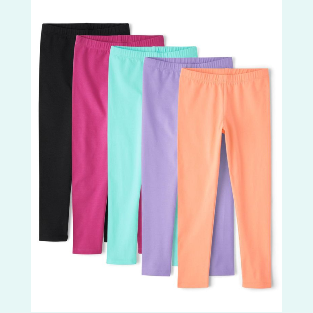 Softlia Girls Cotton Stretch Leggings – Soft, Breathable & Full Length | Daily Wear & Casual Use