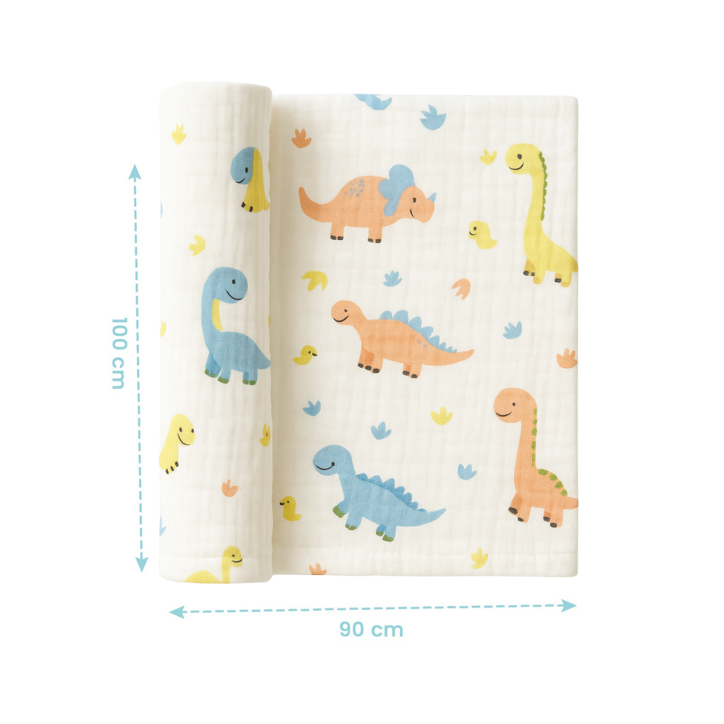 Softlia 3-Layer Baby Wrapper | Soft Cotton Swaddle Blanket for Newborns (0–6 Months)