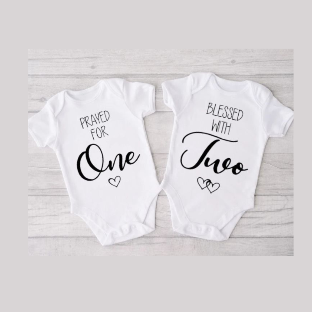 Twin Baby Romper Set – Soft Cotton Matching Outfits for Baby Boys & Girls (Pack of 2)