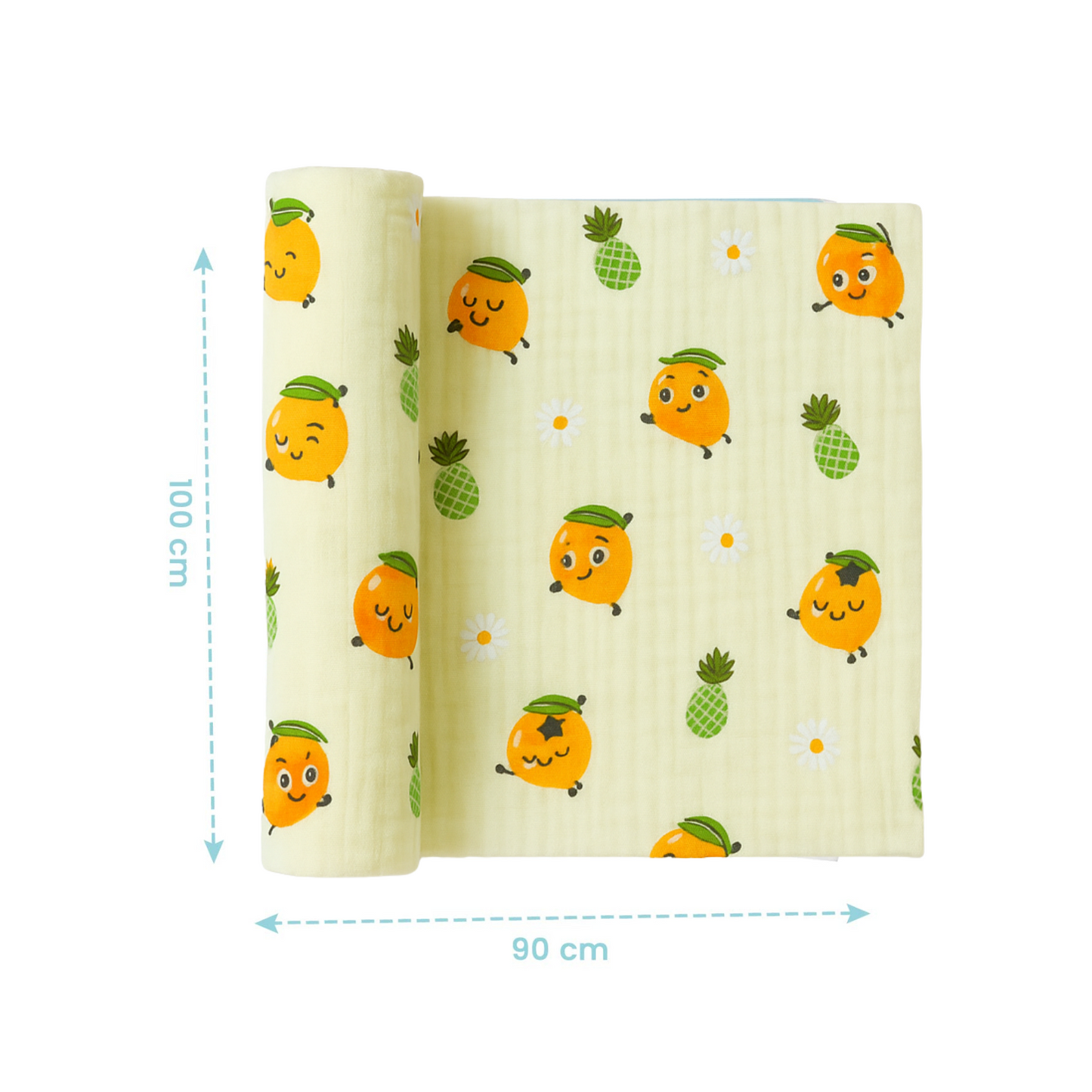 Softlia 3-Layer Baby Wrapper | Soft Cotton Swaddle Blanket for Newborns (0–6 Months)