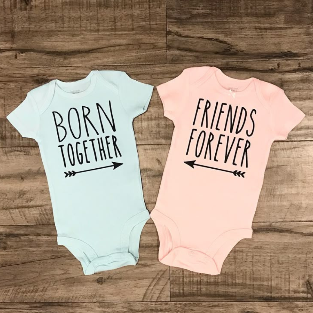 Twin Baby Romper Set – Soft Cotton Matching Outfits for Baby Boys & Girls (Pack of 2)