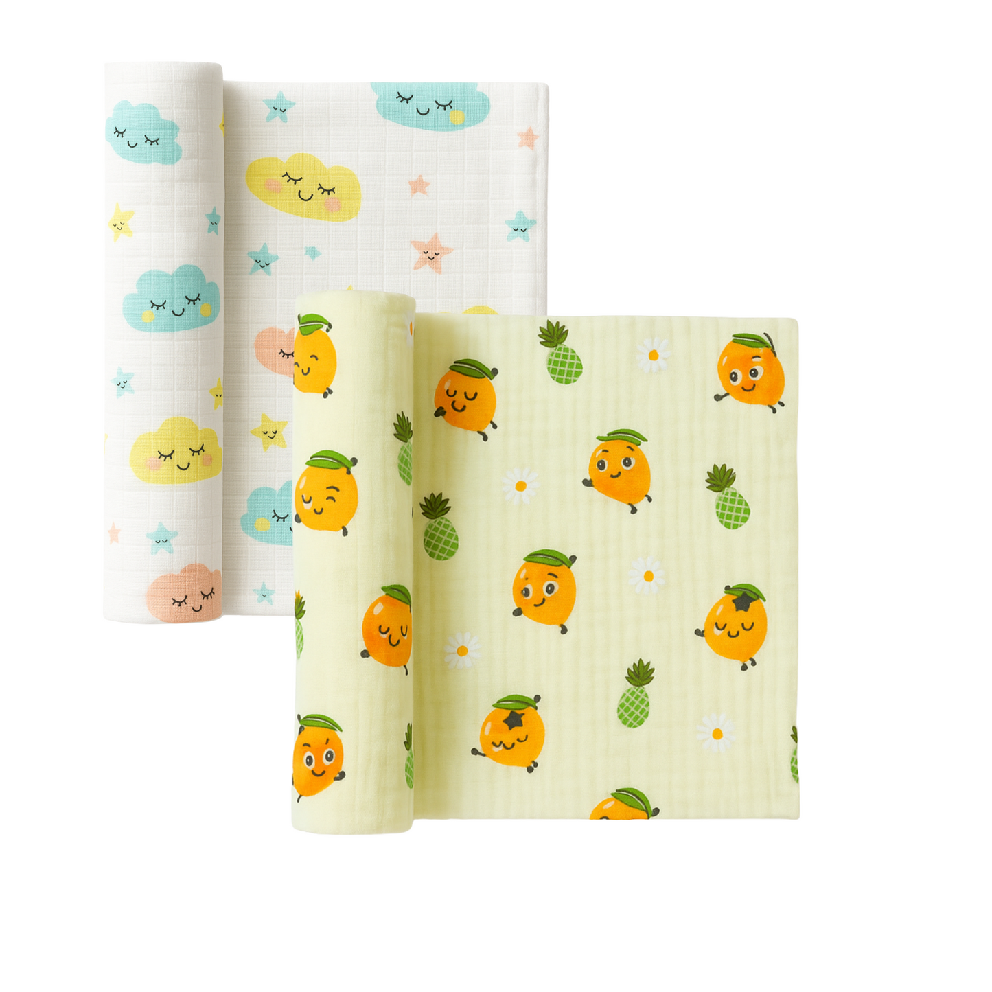 Softlia 3-Layer Baby Wrapper | Soft Cotton Swaddle Blanket for Newborns (0–6 Months)