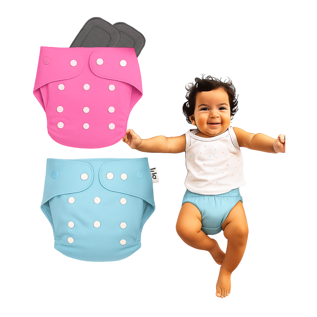 Softlia Reusable & Washable Cloth Diaper | Adjustable Size | 0-3 Years