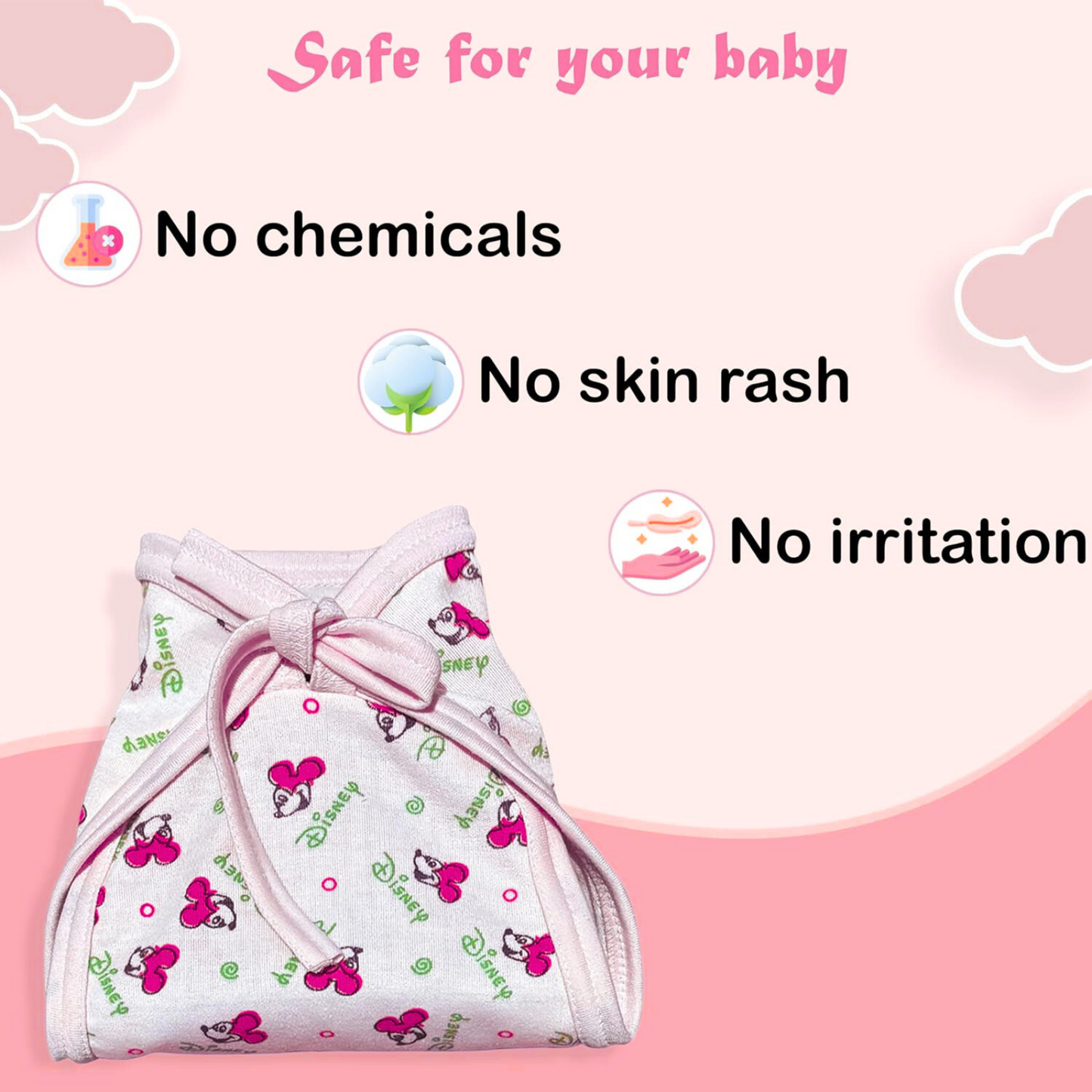 Softlia Baby Langot U-Shape – Pure Cotton, Reusable & Breathable – Pack of 6