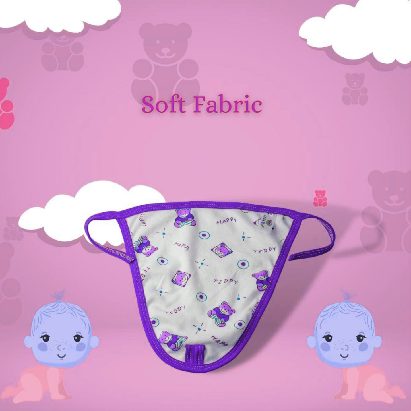 Softlia Baby Langot U-Shape – Pure Cotton, Reusable & Breathable – Pack of 6