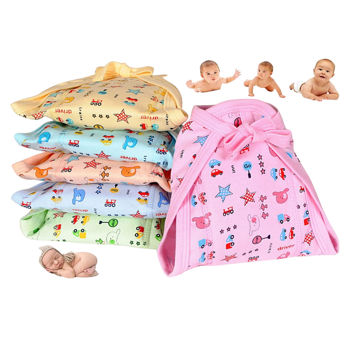 Softlia Baby Padded Langot | 3-Layer Cotton Cloth Nappy with Absorbent Padding (0–12 Months)