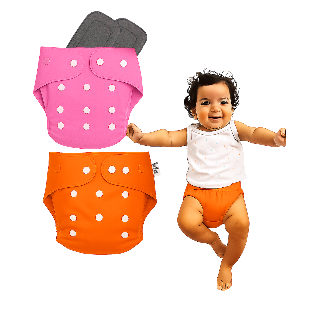 Softlia Reusable & Washable Cloth Diaper | Adjustable Size | 0-3 Years