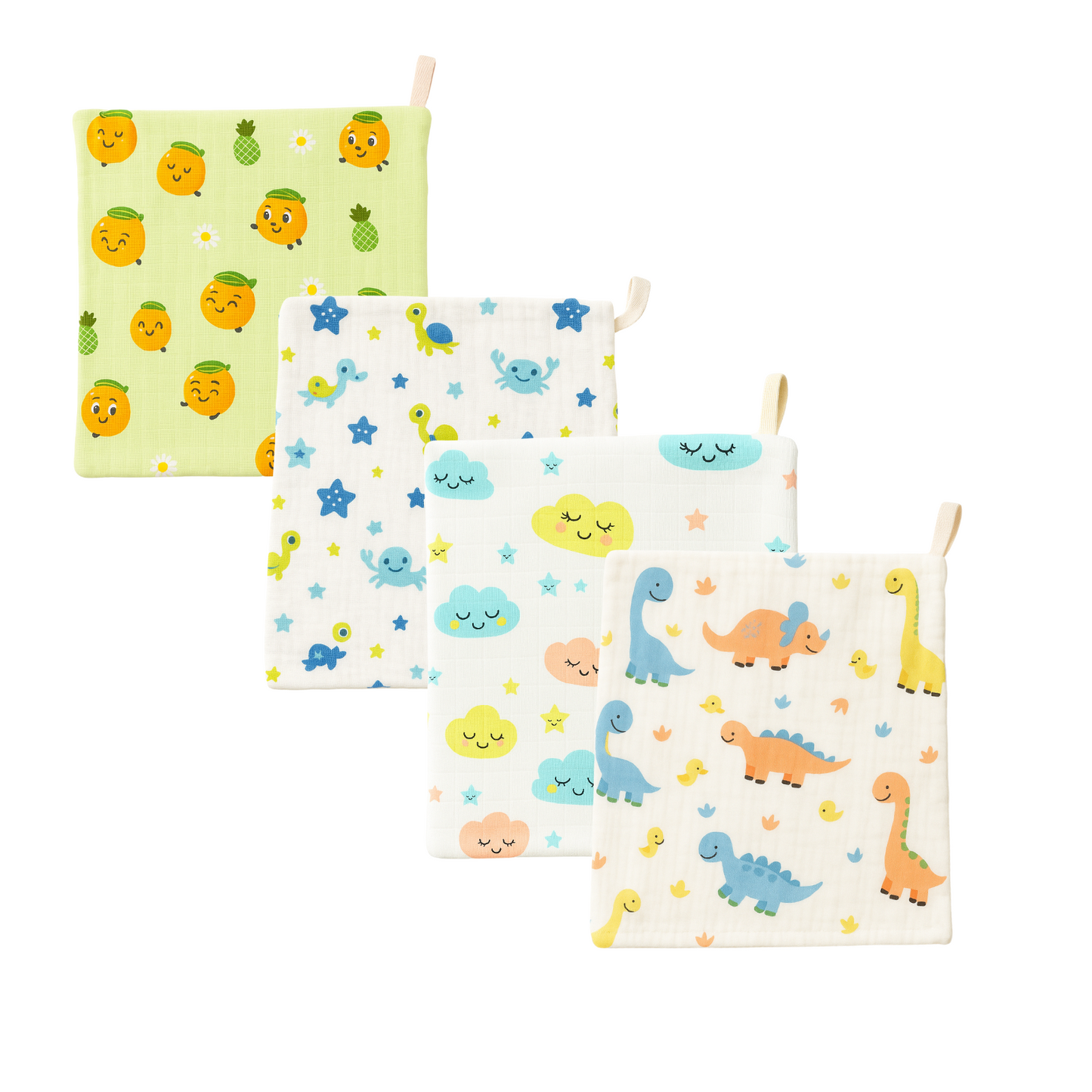 Softlia Muslin Baby Wipes – Ultra Soft, Gentle & Reusable – Pack of 4