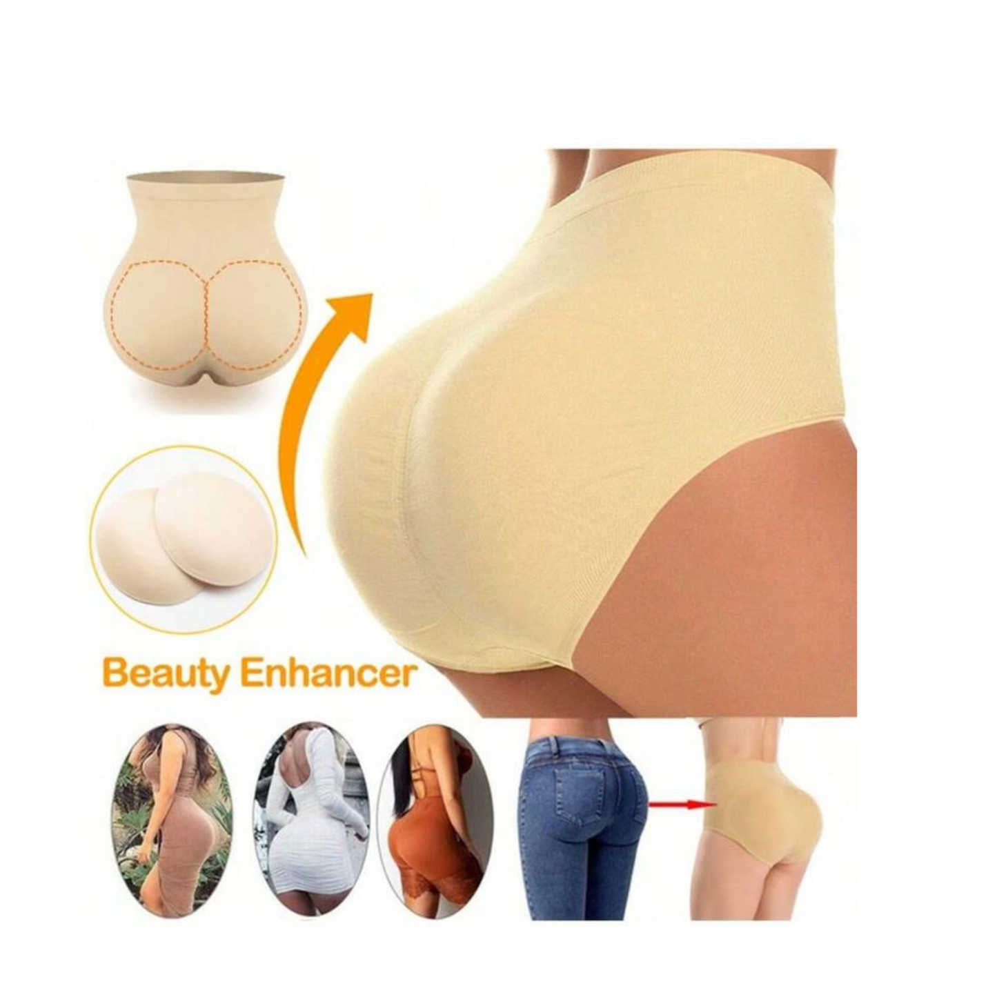 Seamless High-Waist Butt Lifter Shapewear for Women – Tummy Control Body Shaper Shorts