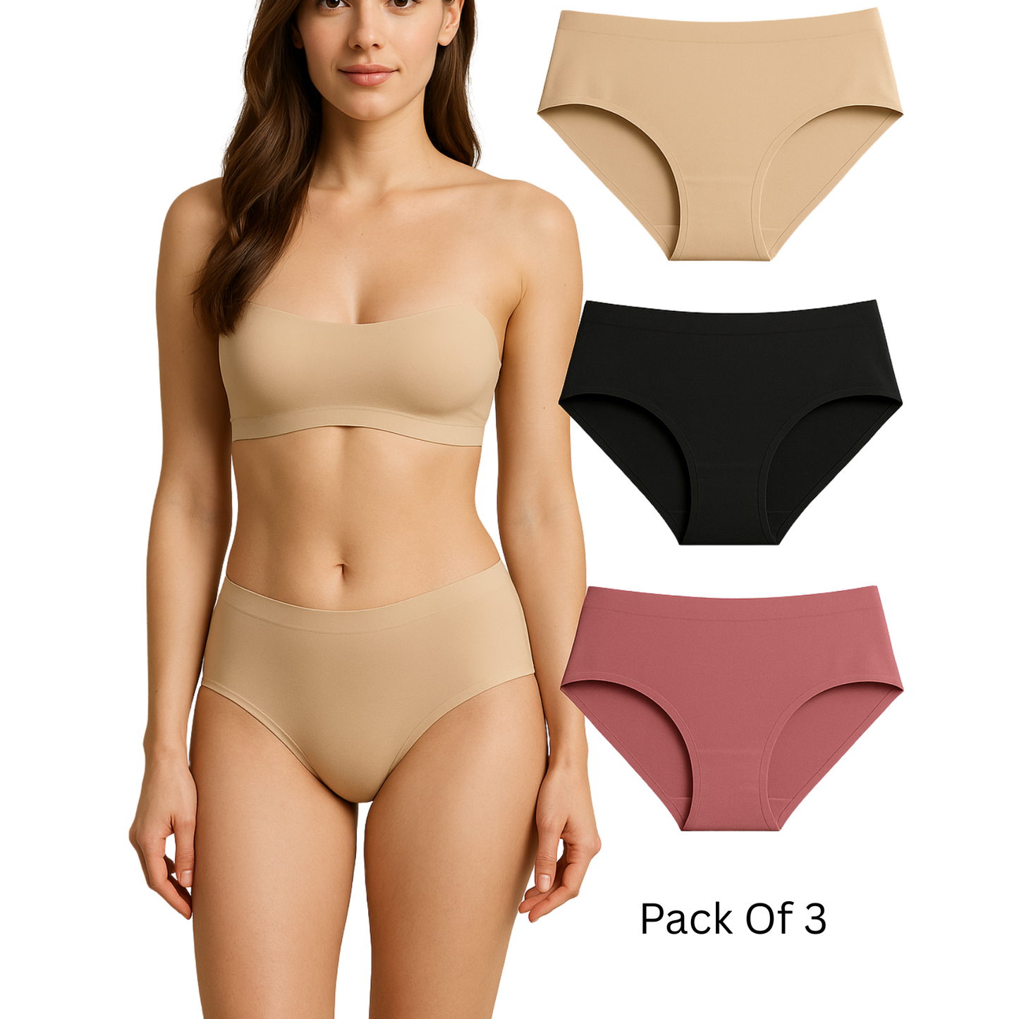 Softlia Women’s Seamless Panty | Ultra-Soft, Invisible Underwear for Everyday Comfort