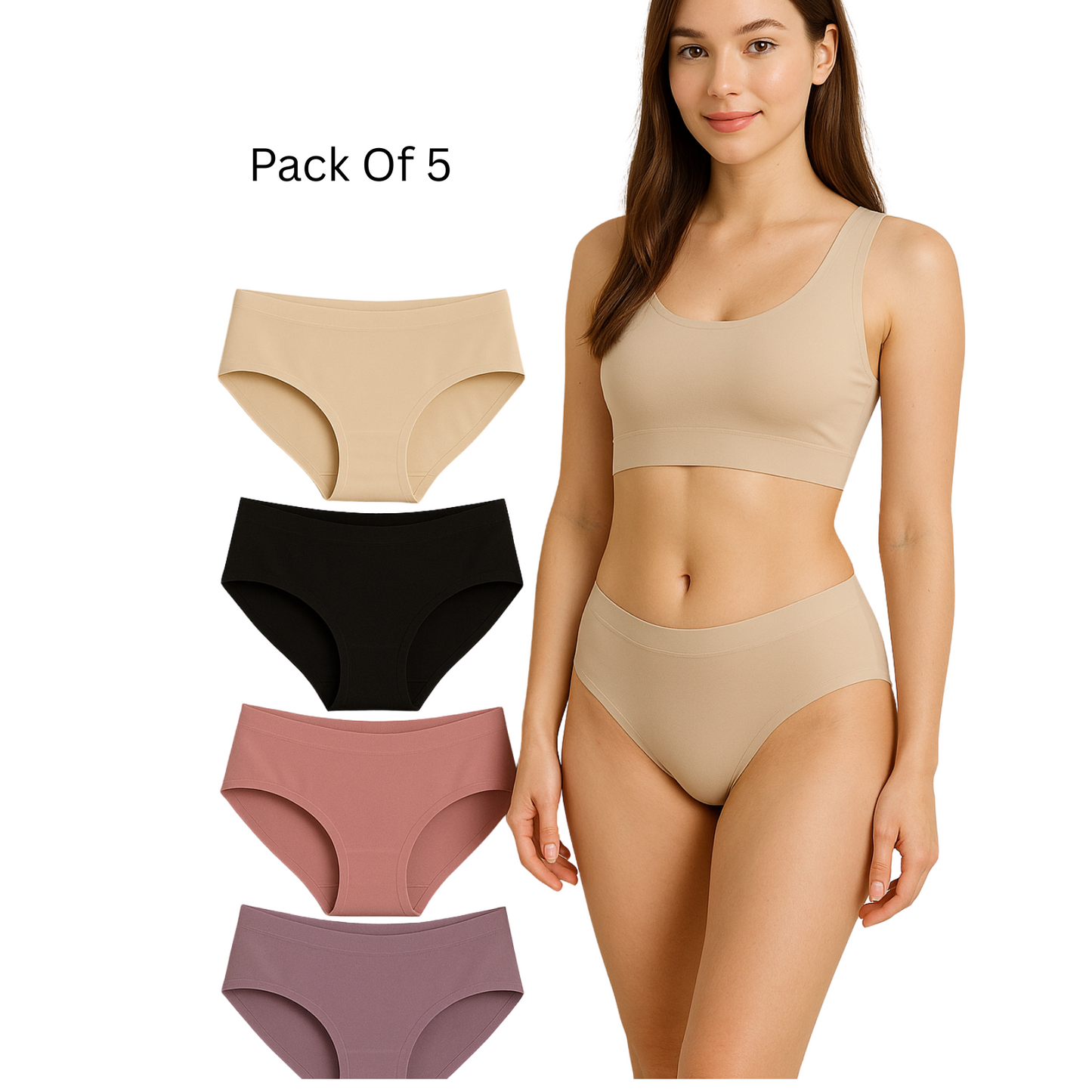 Softlia Women’s Seamless Panty | Ultra-Soft, Invisible Underwear for Everyday Comfort