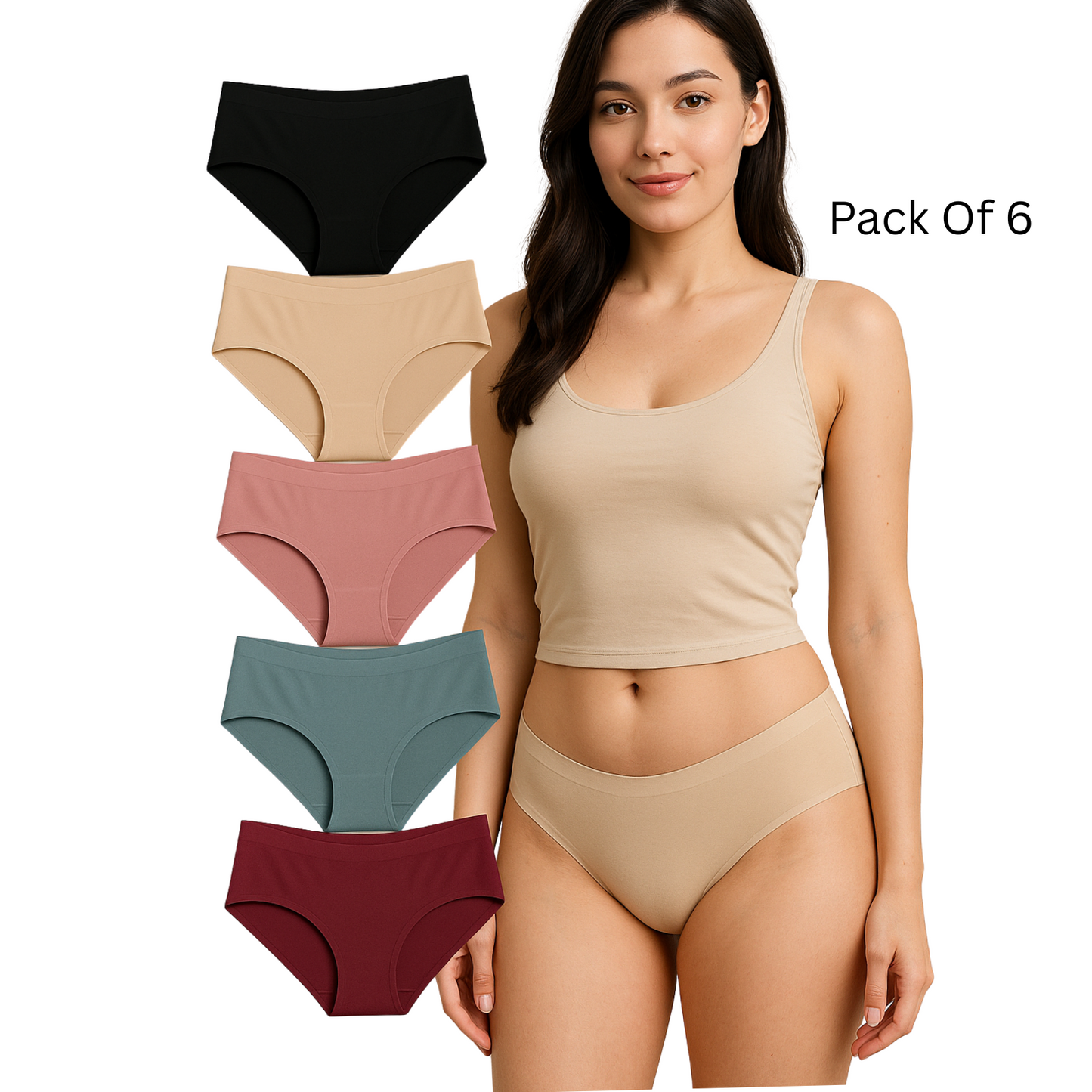 Softlia Women’s Seamless Panty | Ultra-Soft, Invisible Underwear for Everyday Comfort