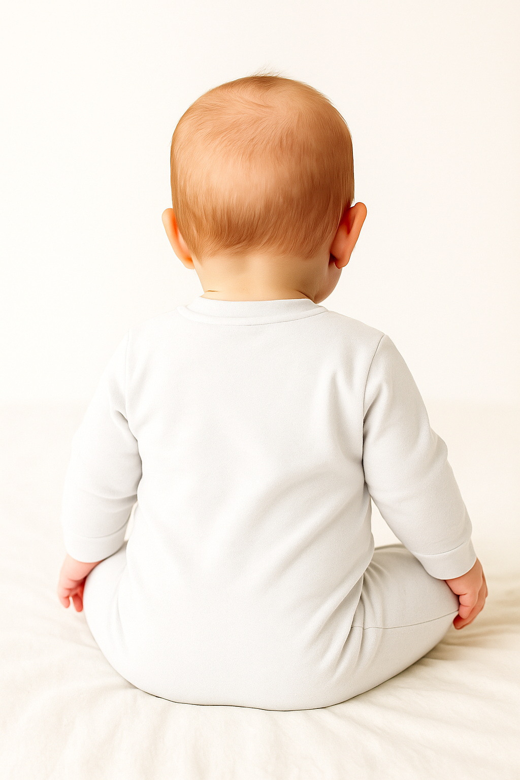 Softlia White Half Printed Baby Romper