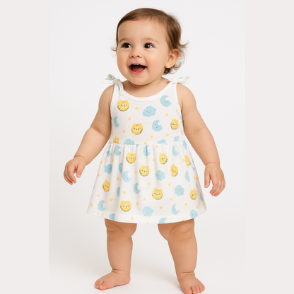 Softlia Muslin Baby Frock | 100% Pure Cotton | Lightweight & Breathable Dress for Girls (0–24 Months)