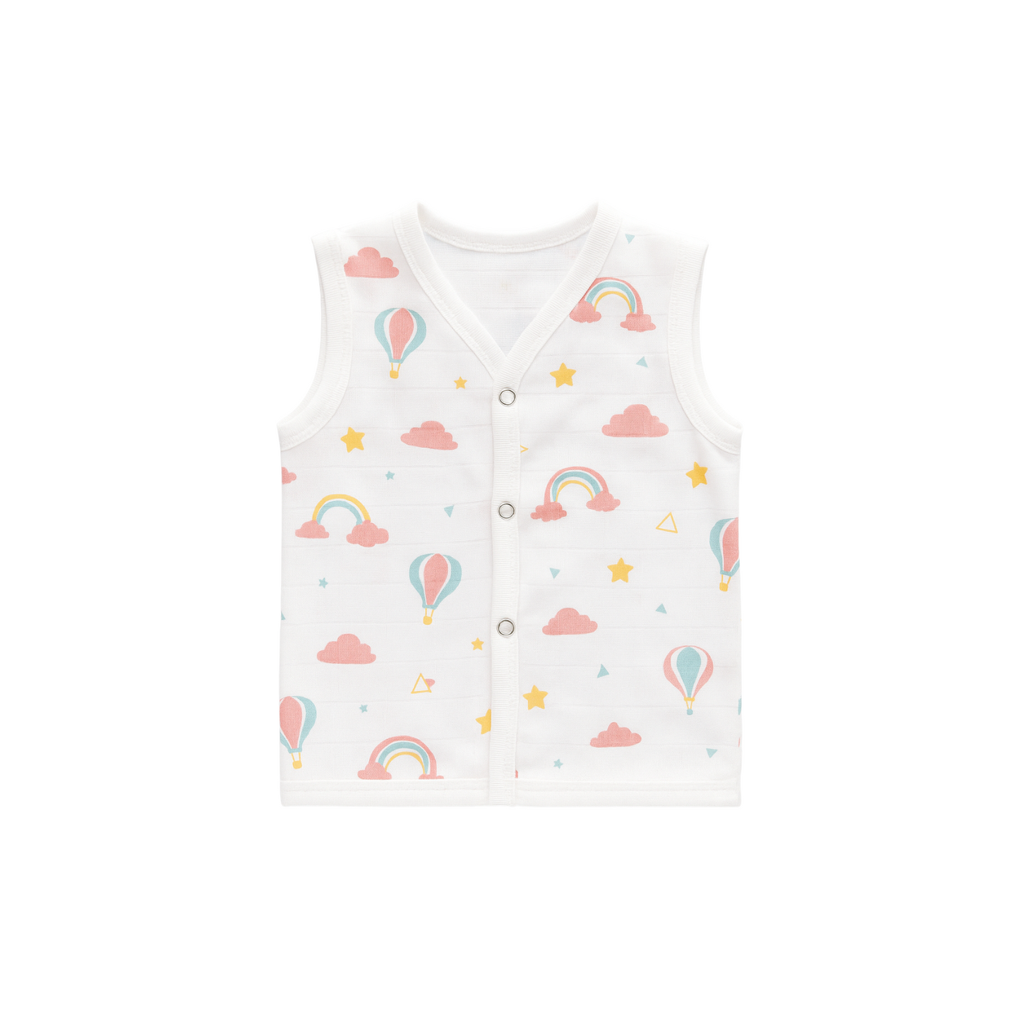 Softlia Muslin Baby Jhabla | 100% Organic Cotton Front-Open Shirt for Newborns (0–12 Months)