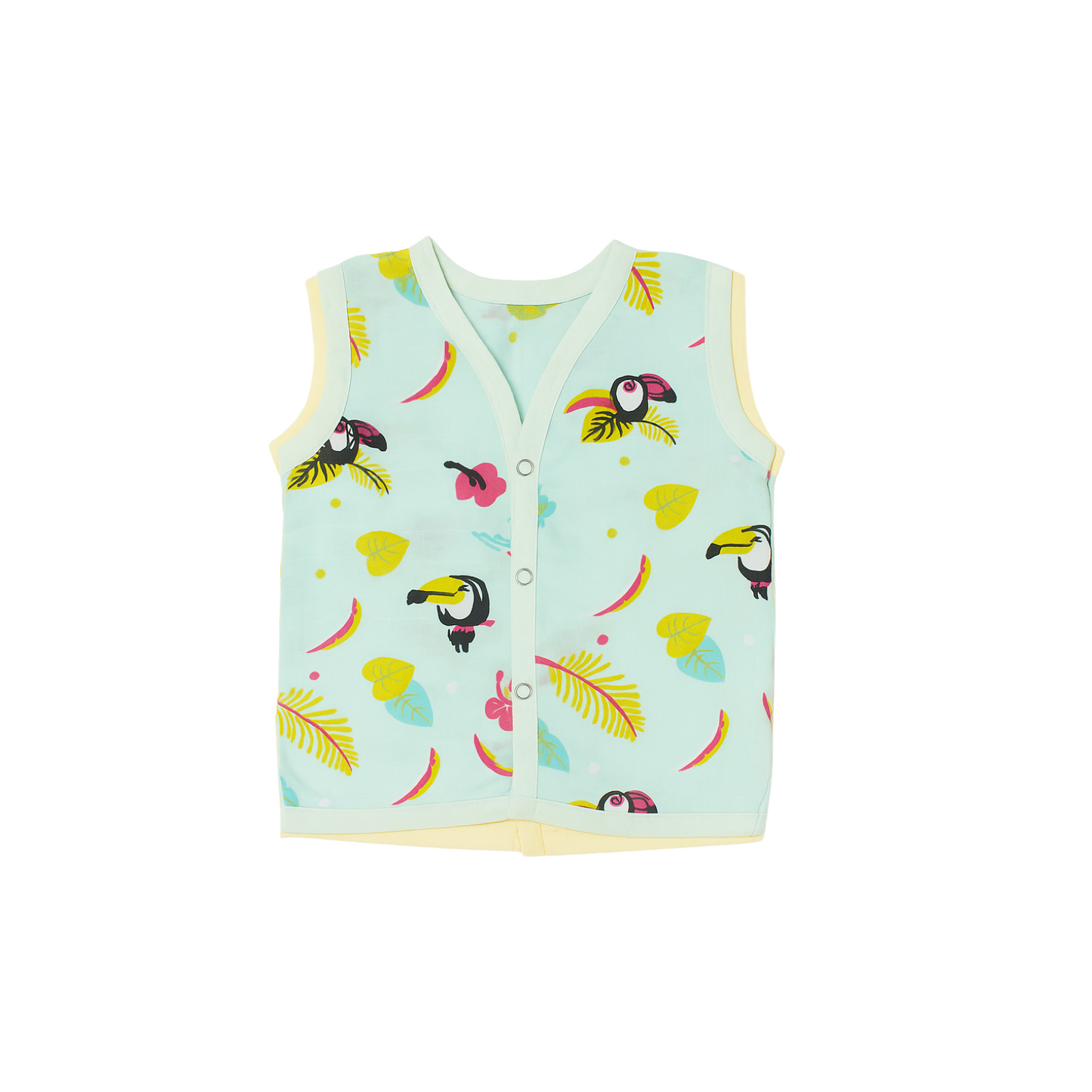 Softlia Muslin Baby Jhabla | 100% Organic Cotton Front-Open Shirt for Newborns (0–12 Months)
