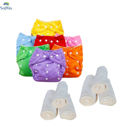 Softlia Reusable & Washable Cloth Diaper  | Adjustable Size | 0-3 Years