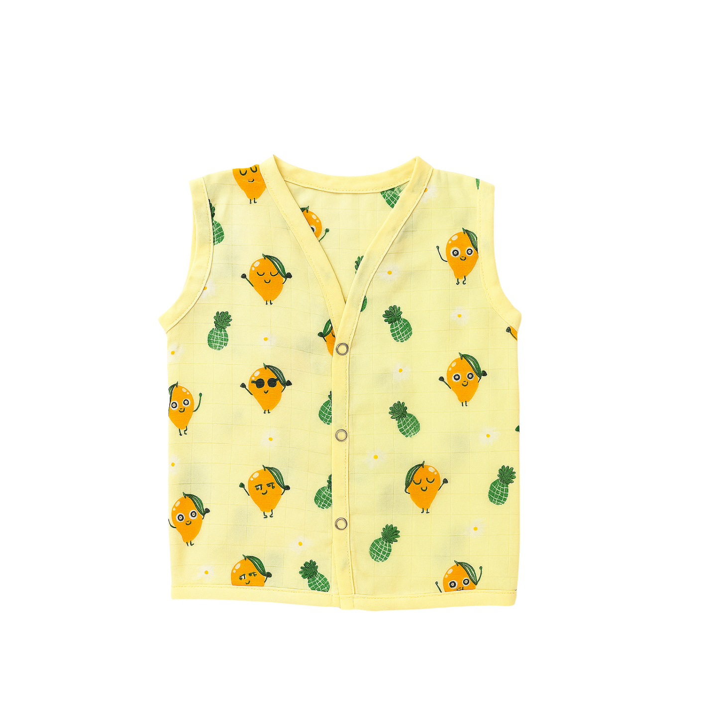 Softlia Muslin Baby Jhabla | 100% Organic Cotton Front-Open Shirt for Newborns (0–12 Months)