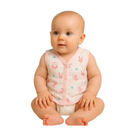 Softlia Muslin Baby Jhabla – Ultra Soft, Breathable & Gentle on Skin – Pack of 4