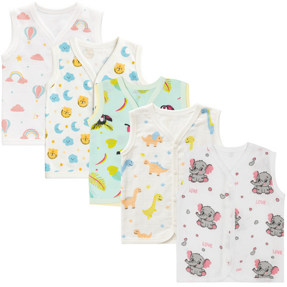 Softlia Muslin Baby Jhabla | 100% Organic Cotton Front-Open Shirt for Newborns (0–12 Months)