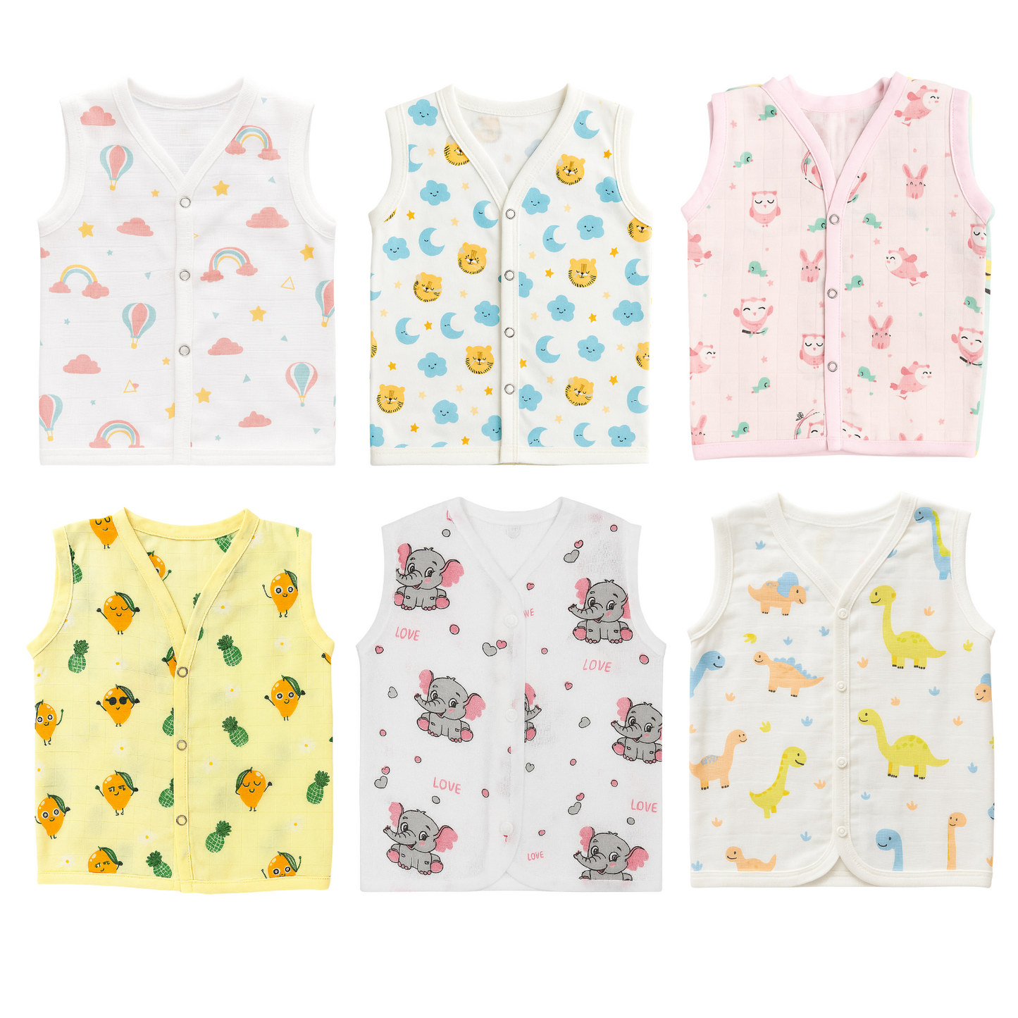 Softlia Muslin Baby Jhabla | 100% Organic Cotton Front-Open Shirt for Newborns (0–12 Months)