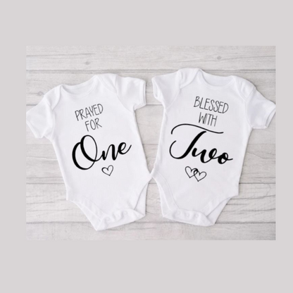 Twin Baby Romper Set – Soft Cotton Matching Outfits for Baby Boys & Girls (Pack of 2)