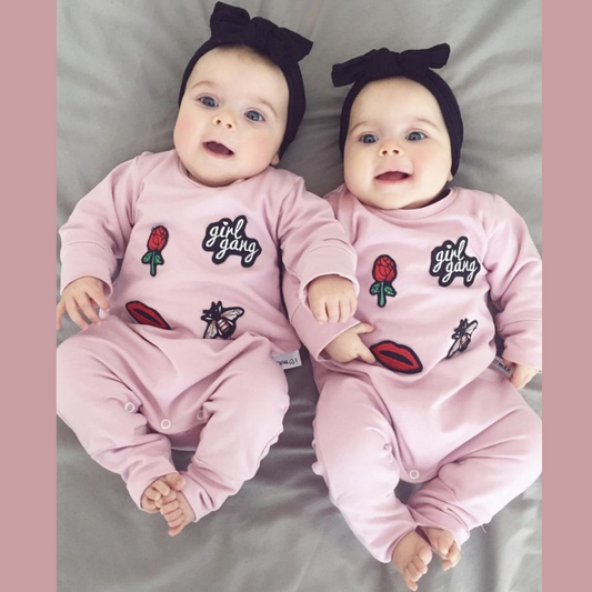 Twin Baby Romper Set – Soft Cotton Matching Outfits for Baby Boys & Girls (Pack of 2)