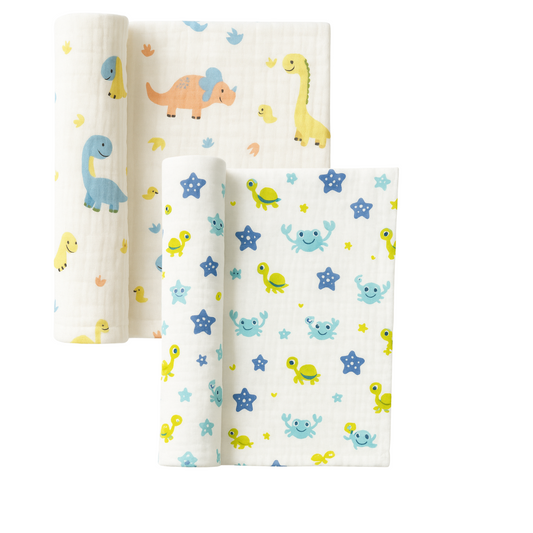 Softlia 3-Layer Baby Wrapper | Soft Cotton Swaddle Blanket for Newborns (0–6 Months)