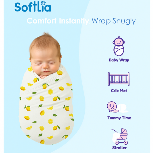 Softlia Muslin Baby Wipes – Ultra Soft, Gentle & Reusable – Pack of 3