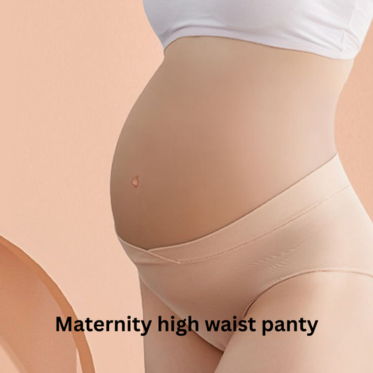Softlia Women’s High Waist Maternity Panty | Over Bump Support | Soft Cotton & Stretchable | Full Belly Coverage