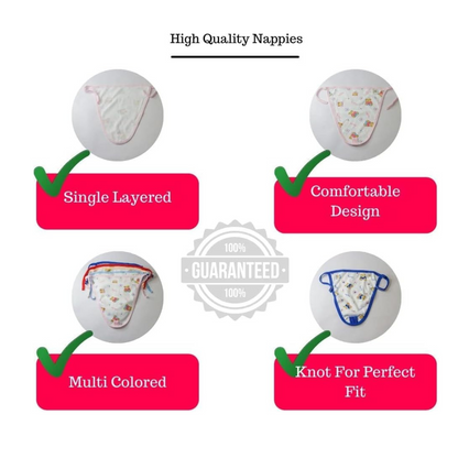 Softlia Baby Langot U-Shape – Pure Cotton, Reusable & Breathable – Pack of 6