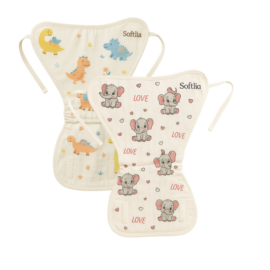 Softlia Muslin Padded Baby Langot – Ultra Soft, Absorbent & Reusable – Pack of 2