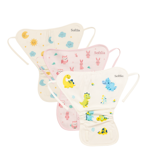 Softlia Muslin Padded Baby Langot – Ultra Soft, Absorbent & Reusable – Pack of 3