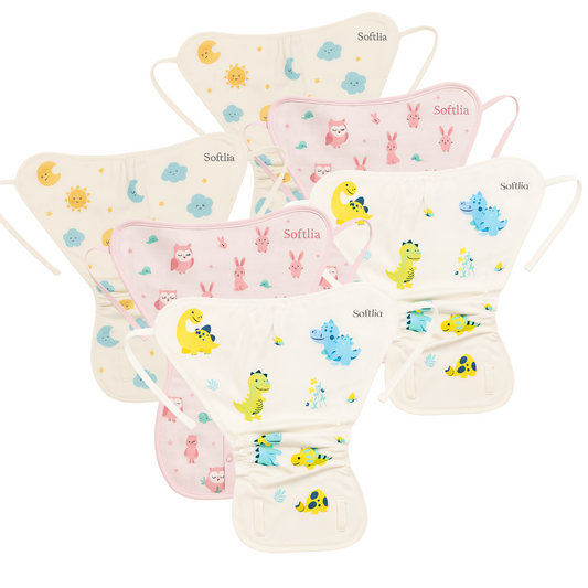 Softlia Muslin Padded Baby Langot – Ultra Soft, Absorbent & Reusable – Pack of 6