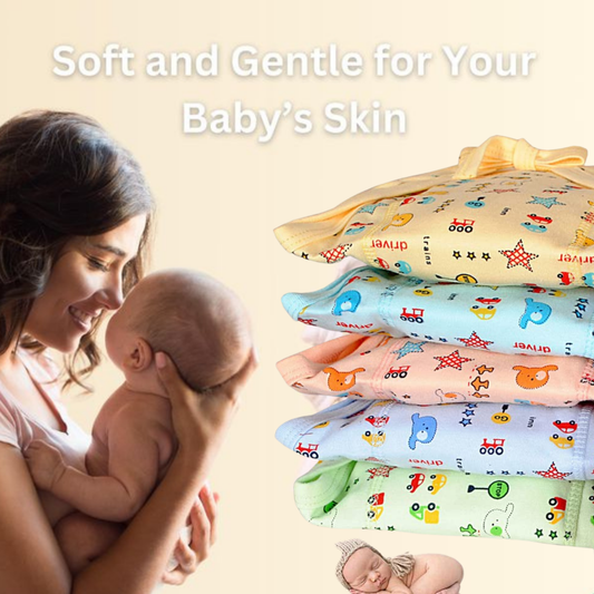 Softlia Baby Padded Langot | 3-Layer Cotton Cloth Nappy with Absorbent Padding (0–12 Months)