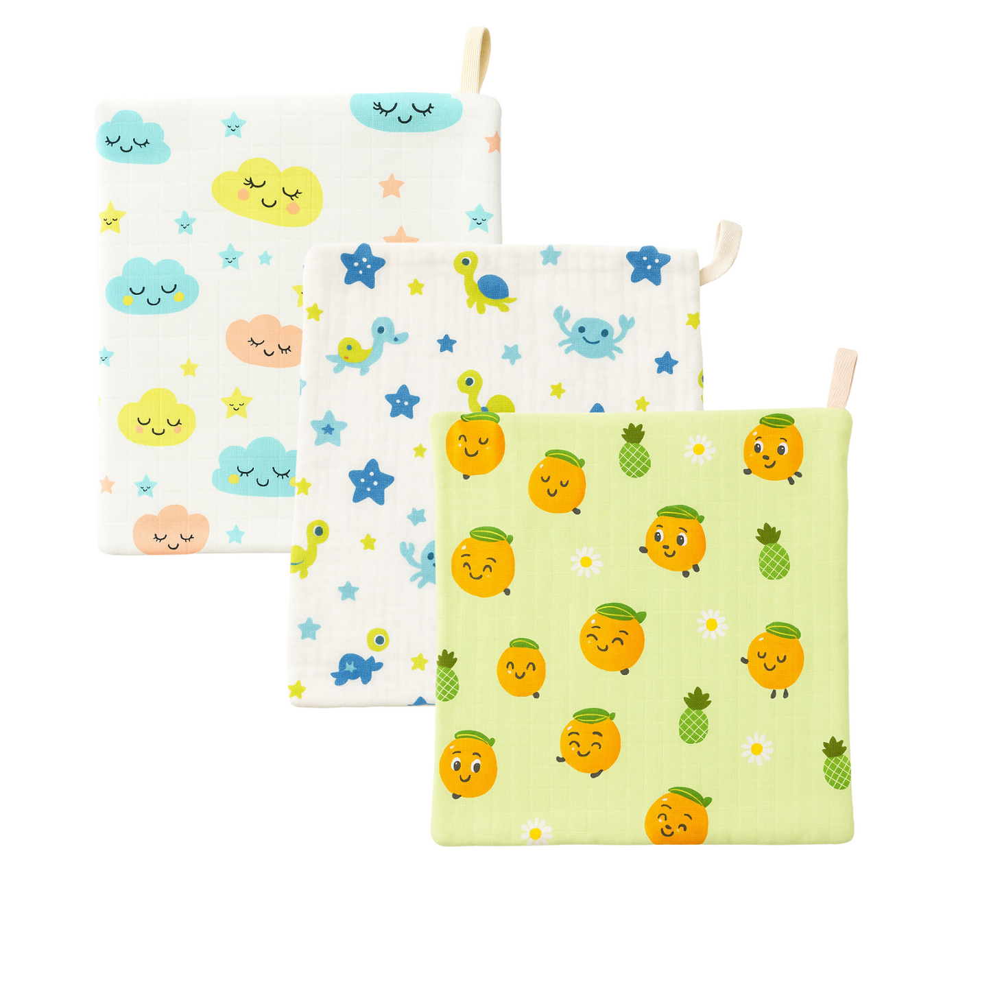 Softlia Muslin Baby Wipes – Ultra Soft, Gentle & Reusable – Pack of 3