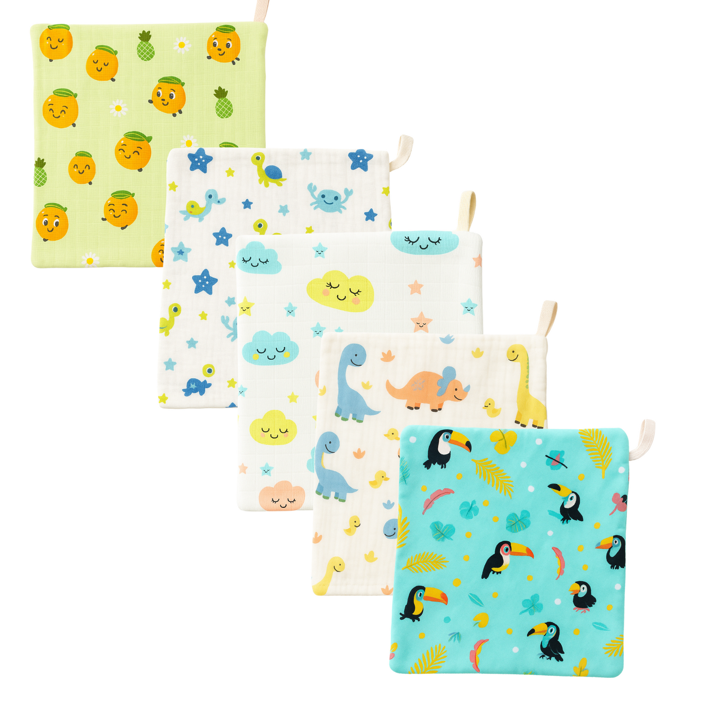 Softlia Muslin Baby Wipes – Ultra Soft, Gentle & Reusable – Pack of 5