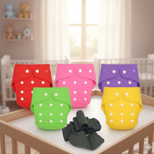 Softlia Baby Cloth Diapers – Pack of 5