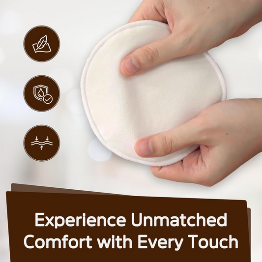 Softlia Reusable Breast Pads for Women – Soft, Absorbent & Leak-Proof – Pack of 4