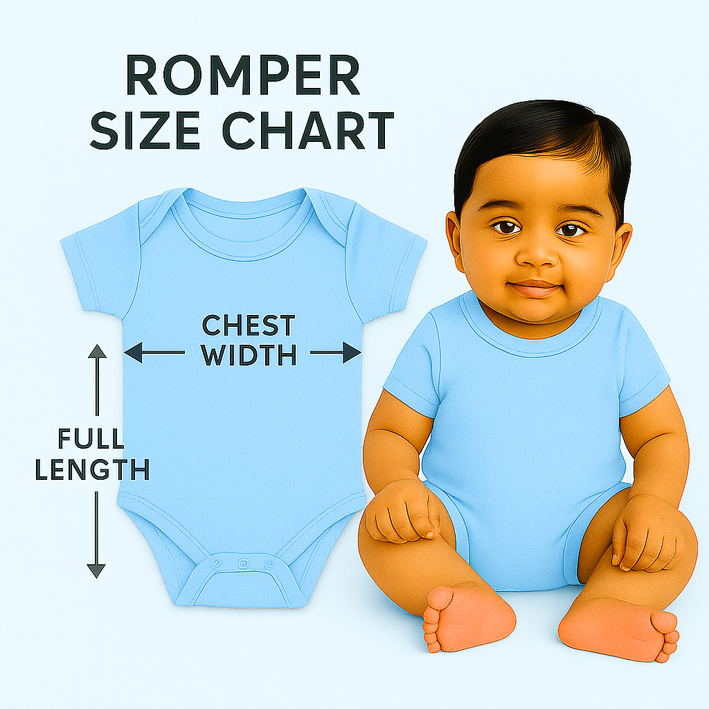 Softlia Pack of 2 – Sky Blue & Yellow Full Printed Baby Rompers
