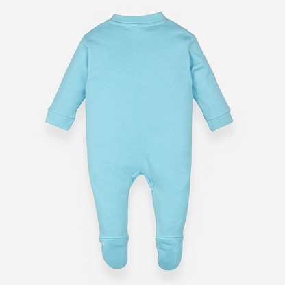 Softlia Pack of 2 – White & Sky Blue Full Printed Baby Rompers